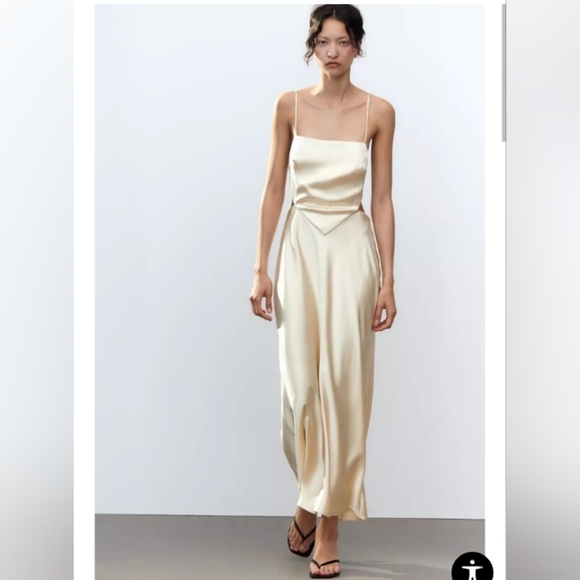 Zara Satin Wrap Dress - Picture 1 of 7